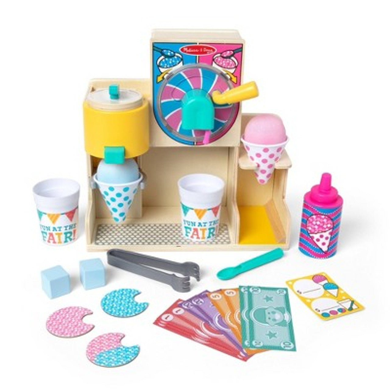 New - Melissa & Doug Fun at the Fair! Wooden Snow-Cone and Slushie Play Food Set