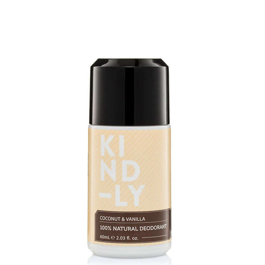 KIND-LY 100% Natural Deodorant Roll-On - Coconut & Vanilla