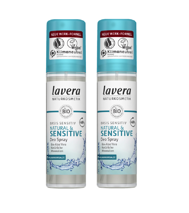 2xPack Lavera Natural & Sensitive Deodorant Spray - 150 ml
