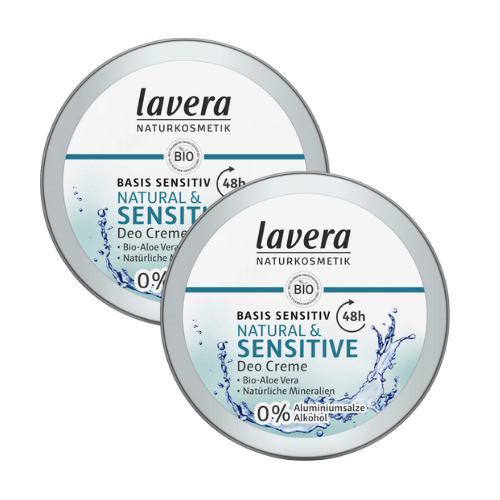 2xPack Lavera Natural & Sensitive Deodorant Cream - 100 ml
