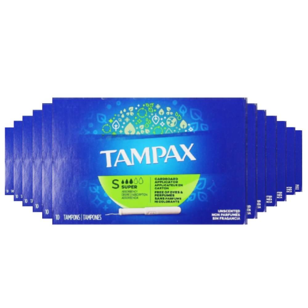 Tampax Tampon Super Feminine 10 Ct Each - 12 Pack