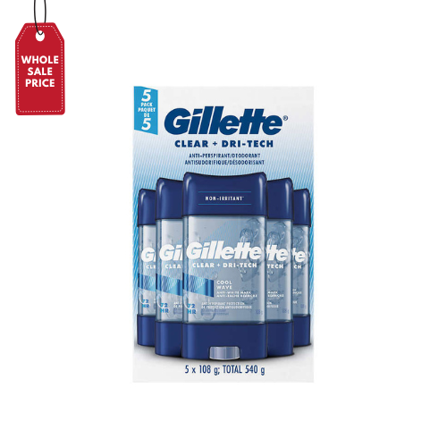 Gillette Antiperspirant Deodorant, Clear Gel, Cool Wave 108 g - canavitam