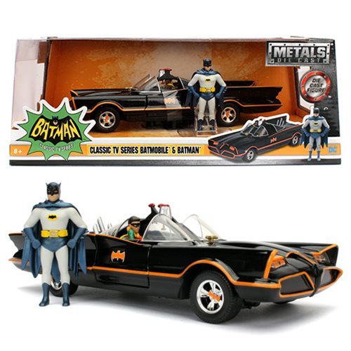 Jada Hollywood Rides - DC Batman Classic TV Series - Batmobile, Batman & Robin Die-Cast 1:24 (98259) LOW STOCK
