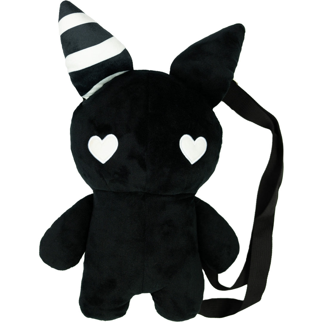 Rabbit Plush Backpack 14" (BLACK)