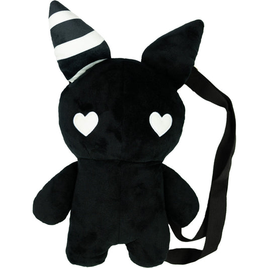 Rabbit Plush Backpack 14" (BLACK)