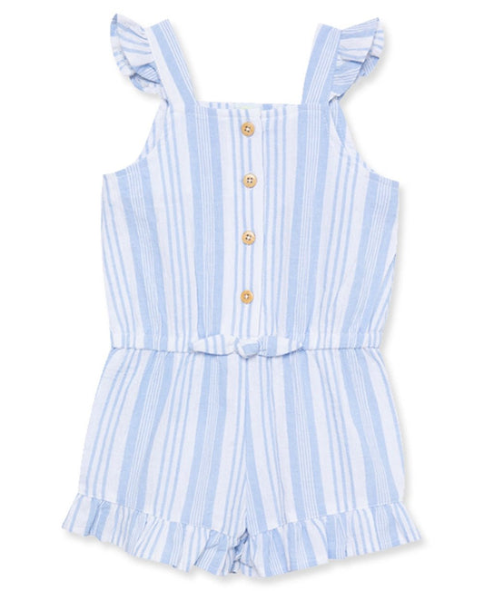 Blue Stripe Woven Romper
