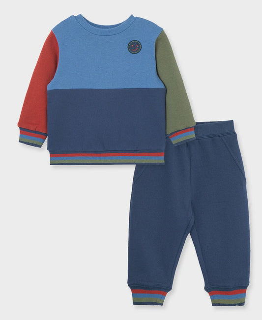 Colorblock 2Pc Sweatshirt Set