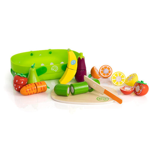 Fat Brain Toys Pretendables |  Fruit & Veggie Basket Set