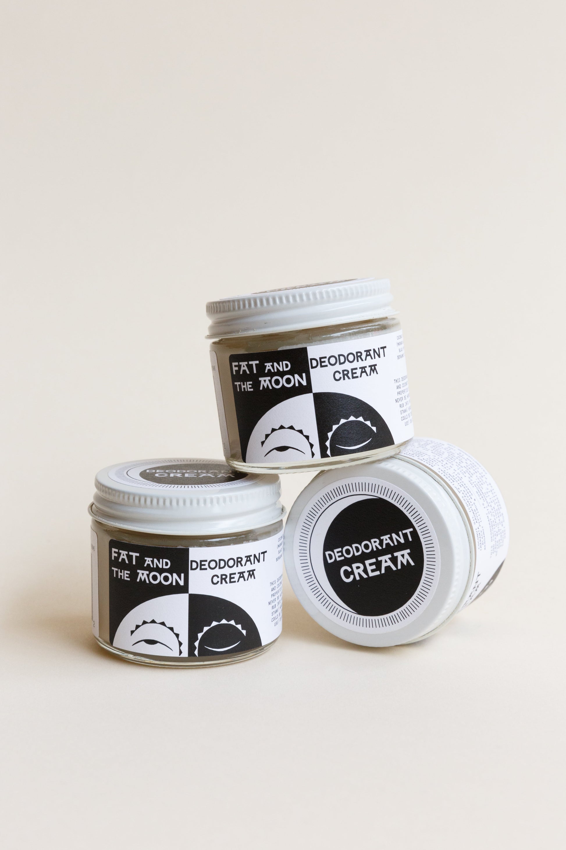 Jars of Fat and the Moon Deoderant Cream, an aluminum-FREE deodorant with coconut oil and baking soda base makes for a bacteria-checking dynamic duo