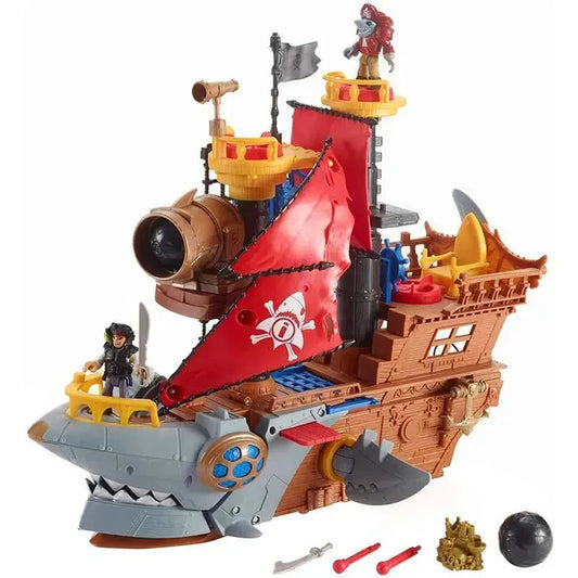 Fisher-Price Imaginext Shark Bite Pirate Ship, Multi-Colored