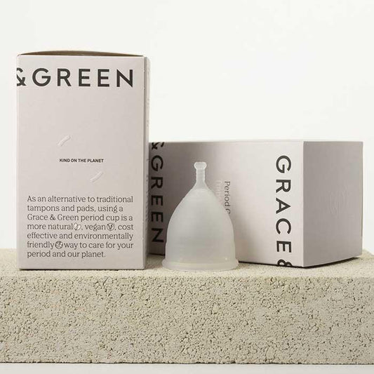 grace and green period cup translucent