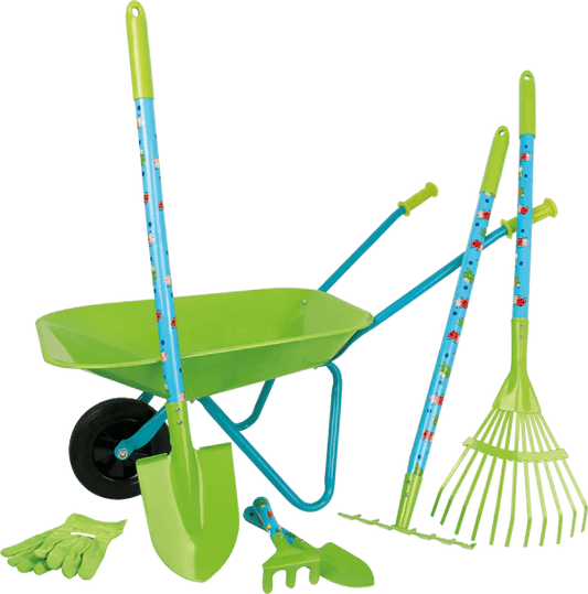 Large Garden Set With Wheelbarrow For Children