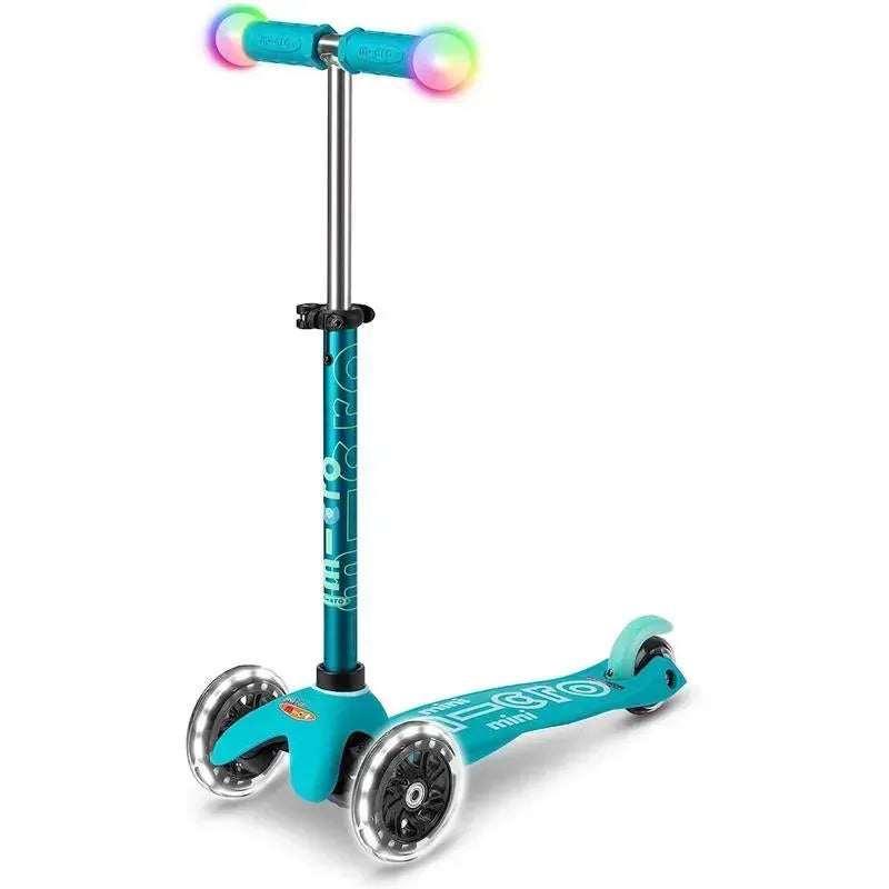 Micro Kickboard - Mini Deluxe Magic with Light-up Handlebars, Aqua