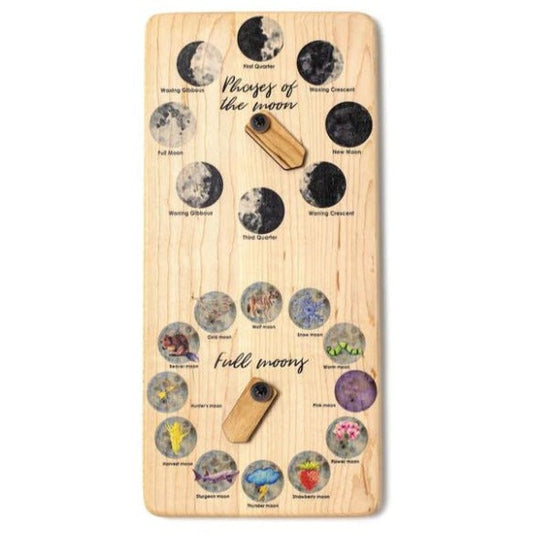 Wooden Moon Phases Lunar Calendar