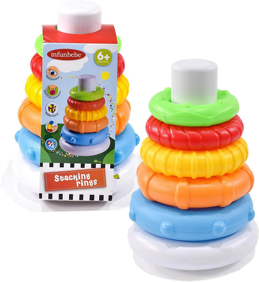 Baby's Colourful Stacking Rings Early Development Sensory Toy