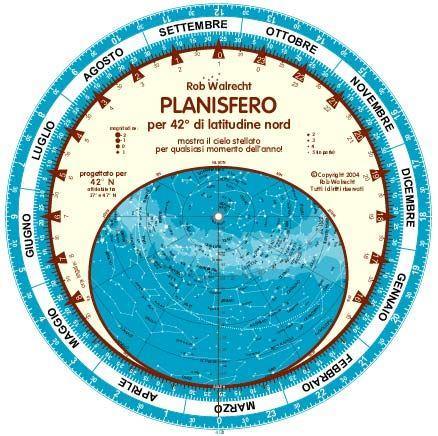 Italian Planisphere (Plaisfero) for 42° N