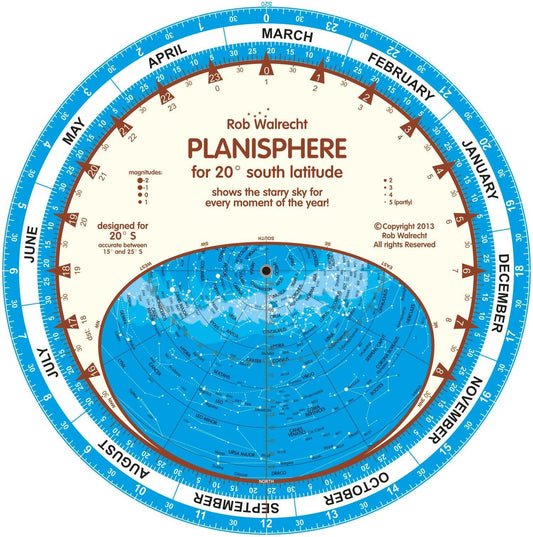 Planisphere for 20° S