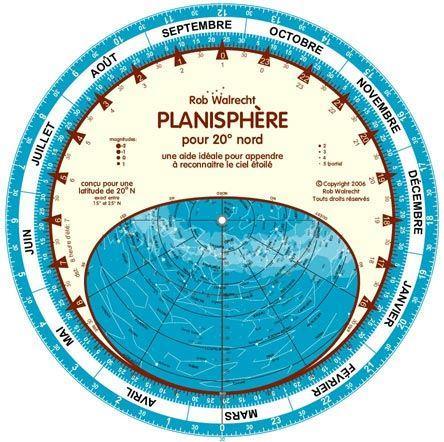 French Planisphere (Planisphère) for 20° Nord