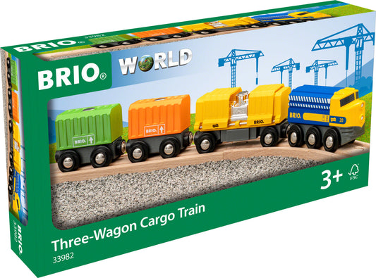 Three-Wagon Cargo Train