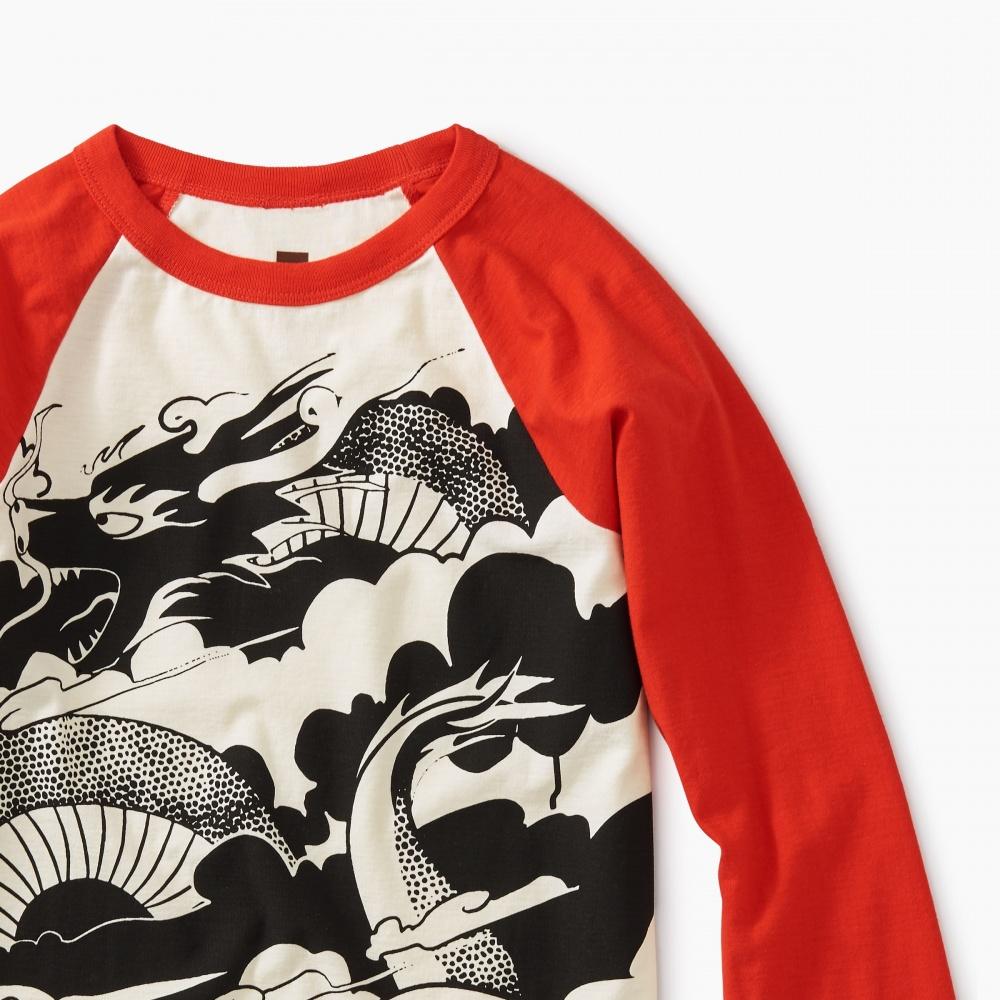 Tea Collection Folk Dragon Raglan Tee